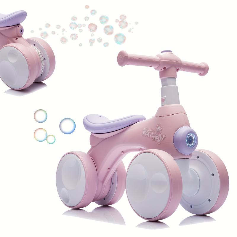 Kids' Scooters Bubble balance Bike toddler bike rears with bubble music lights Baby boys and girls Twister four-wheeled pedalless bike Christmas Gift