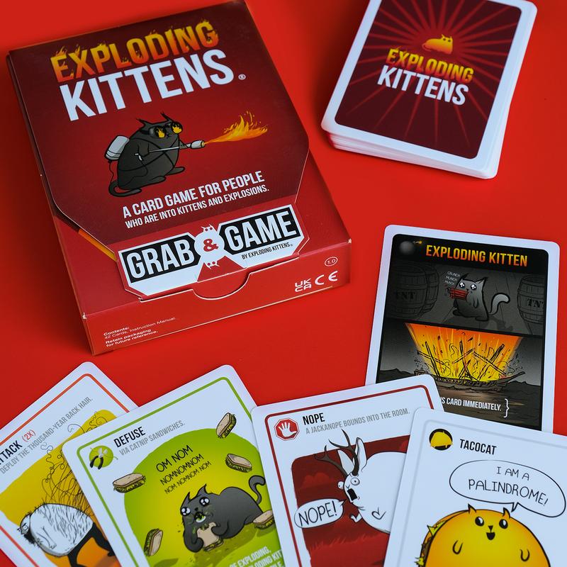 Exploding Kittens Original: Grab & Game Edition - A travel-friendly card game for people who are into kittens and explosions!