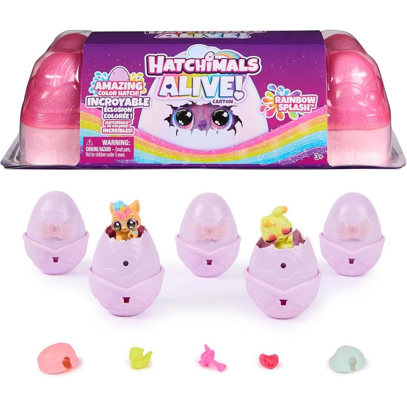 Hatchimals Alive, Rainbow Hatchery Toy with 6 Mini Figures in Color Reveal Eggs & 10+ Accessories, Kids Toys for Girls & Boys Ages 3+