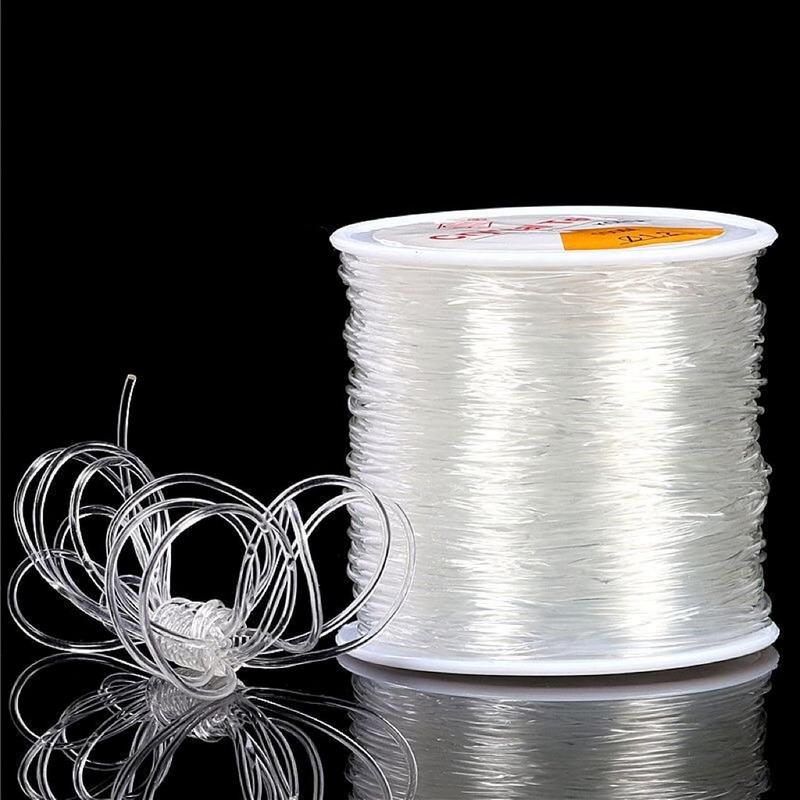 0.7mm 230ft Elastic Bracelet String Cord Stretch Bead Cord for  Making and Bracelet Making Kits Transparent Stretchy String for Bracelets (Transparent 230ft(70M))