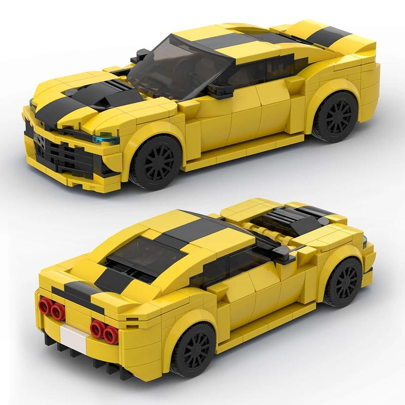 352PCS Bumblebee MOC [compatible LxGO]Speed Champions Racing Car Sports Model Garage Sets Building Blocks Famous Racers City Vehicle Technique DIY Bricks Toys(D010029) Christmas Gift