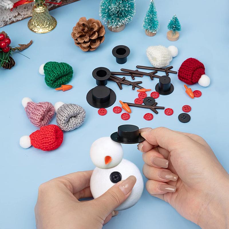 600 Pcs Snowman Crafts Buttons Kit for Kids- Build a Snowman Kit for Party Favors Winter Activities DIY Crafts Sewing Christmas Stocking Stuffers Gift 3 Years + Kids