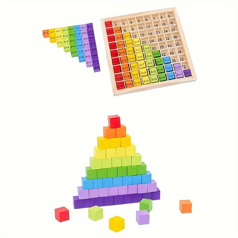 Wooden Multiplication Math Board Game, Educational Toy for Kids, Early Learning Gift, Colorful, for Ages 3+, Perfect for Halloween, Thanksgiving, Christmas, Educational Games Category