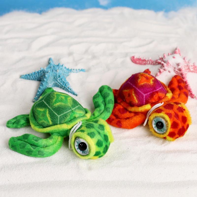 17cm 6.69in Lovely Turtle Design Stuffed Toy, Cute Big Eyes Turtle Plush Toy, Stuffed Marine Animals, Soft & Comfy Plush Toy, Home Desktop Decoration