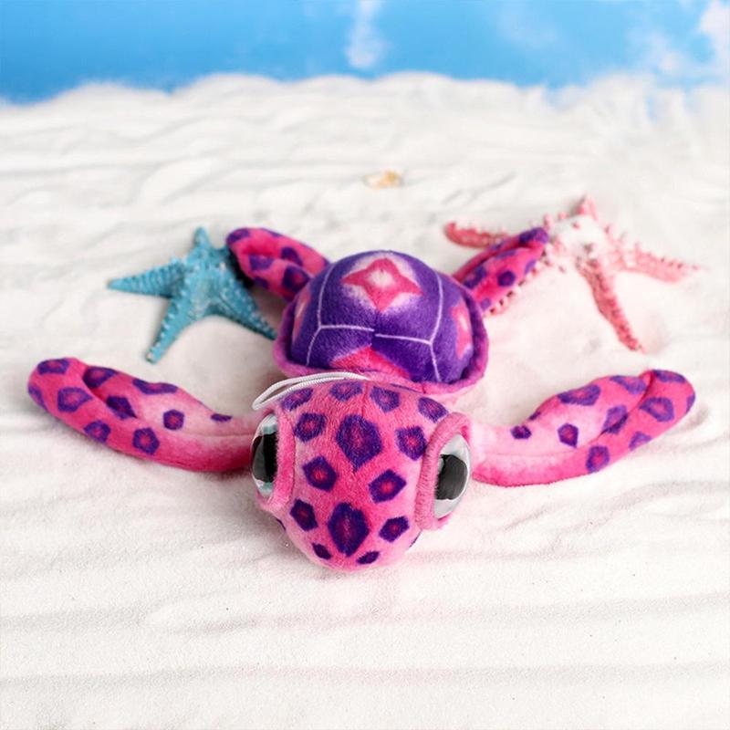 17cm 6.69in Lovely Turtle Design Stuffed Toy, Cute Big Eyes Turtle Plush Toy, Stuffed Marine Animals, Soft & Comfy Plush Toy, Home Desktop Decoration