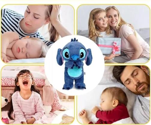 Stit-ch Anxiety Relief Stuffed Animalswith Sensory Details Music Lights &Rhythmic Breathing Motions for Calm &Comfort