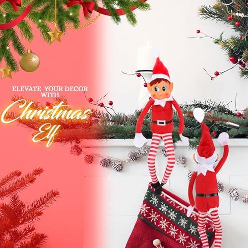 Christmas Elf Behaving Badly Plush Toy | Elfette Novelty Long Bendy Naughty Girl Christmas Doll | 12 Inches