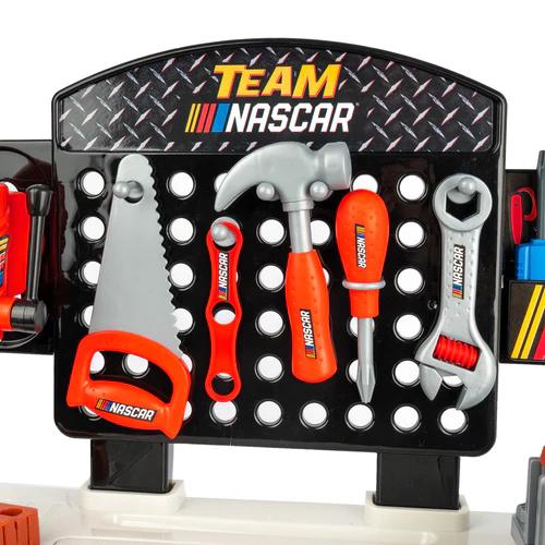 Nascar Team Pit Stop Playset with Take Apart Car Tool Set 84 Pieces