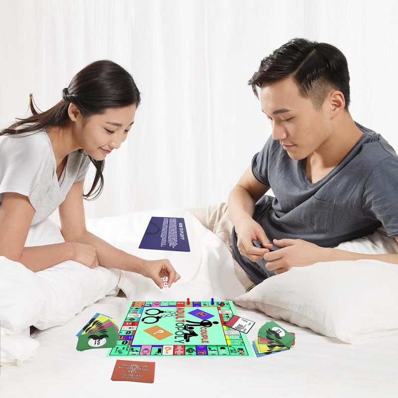 Couple Adultopoly Board Game for Adults - Relationship Card Game Props