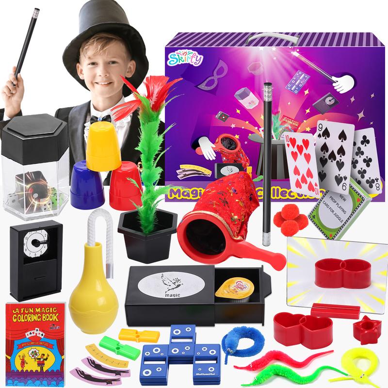 Magic Kit-75+ Magic Tricks for People,Perfect Magic Toys,Featuring with Floating Vase,Double Magic Bag,Magic Mirror-Great Birthday Gifts