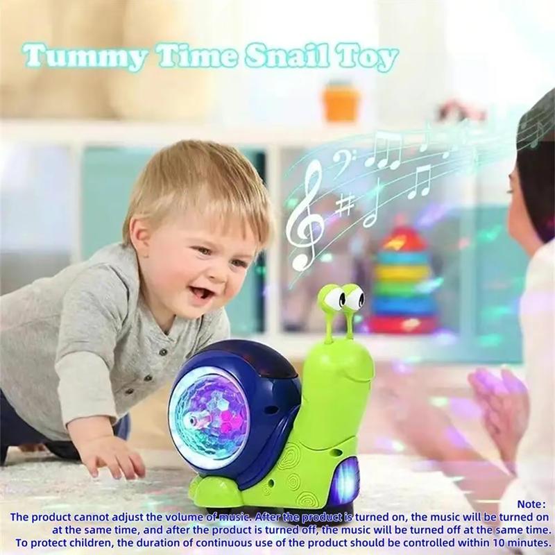 2024 Crawling Snail Design Music Toys, ElectricSnail Toy, Cute Electronic Animal Crawl Toy,Toys with Built-in LED Light, InteractiveLearning Toy