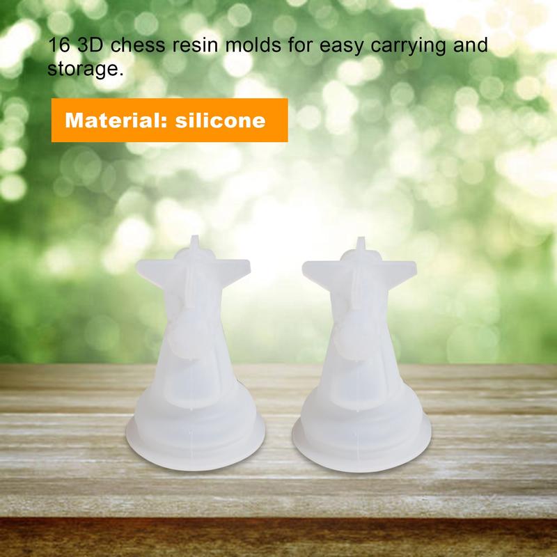 Chess Mold for Resin Silicone Chess Resin Mold Chess Crystal Epoxy Casting Molds for DIY Crafts Making Birthday Gift US