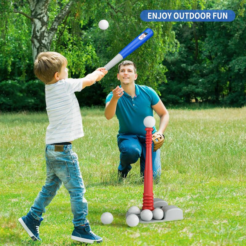 Baseball Tee, T Ball Set , includes 6 Balls, Teeball Batting Tee,Pitching Machine, Outdoor Sport Toy Games for ,