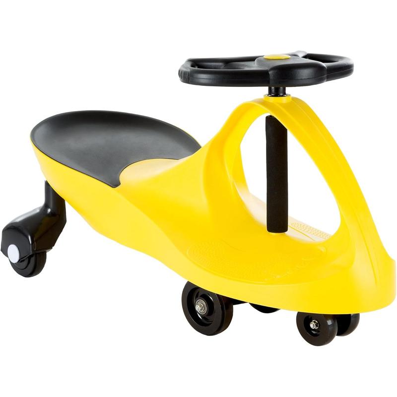 Wiggle Car Ride On Toy ? No Batteries, Gears or Pedals ? Twist, Swivel, Go ? Outdoor Ride Ons for Kids 3 Years and Up Lil? Rider (Yellow)