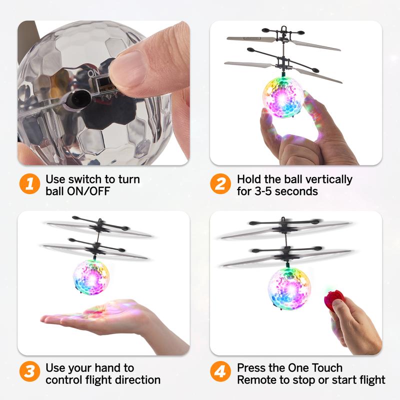 Force1 Orbiter Flying Orb Ball Hand Operated Drones for Kids