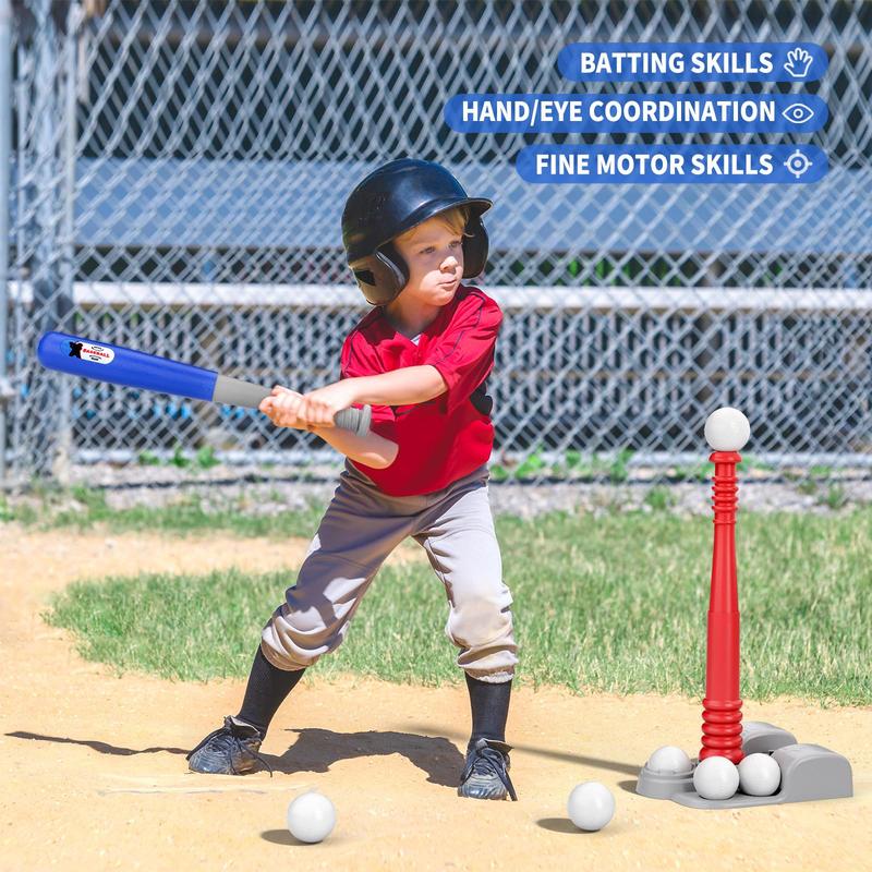 Baseball Tee, T Ball Set , includes 6 Balls, Teeball Batting Tee,Pitching Machine, Outdoor Sport Toy Games for ,