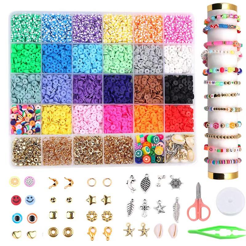 Stocking Stuffers for Kids – 5300 Clay Beads Bracelet Kit, Arts & Crafts for Ages 8-12, Christmas Toys & Birthday Gift for 3-10 Year Olds