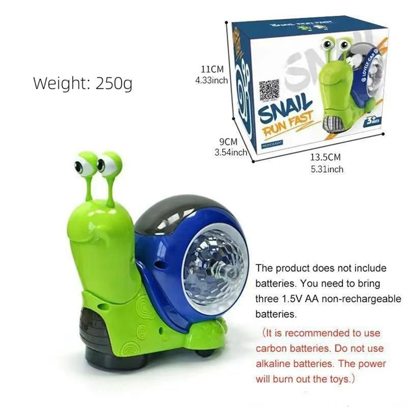 2024 Crawling Snail Design Music Toys, ElectricSnail Toy, Cute Electronic Animal Crawl Toy,Toys with Built-in LED Light, InteractiveLearning Toy