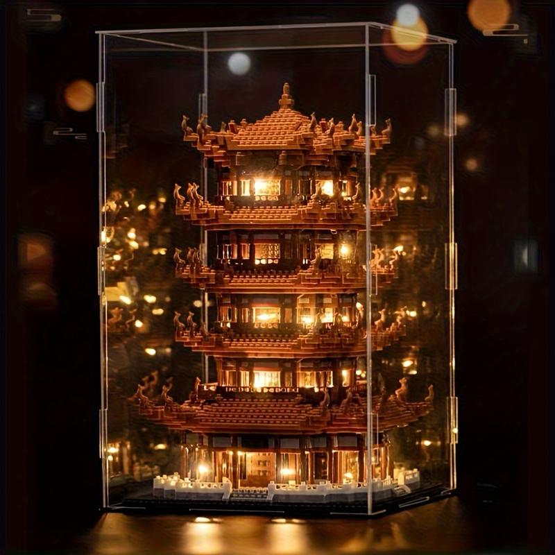 1788PCs Ancient Chinese Architecture Yellow Crane Tower, Miniature Building Blocks, Adult, Gift Box, Puzzle, Puzzle, Hands-on Ability, Splicing, House Structure, Boy, Christmas, Halloween, New Year