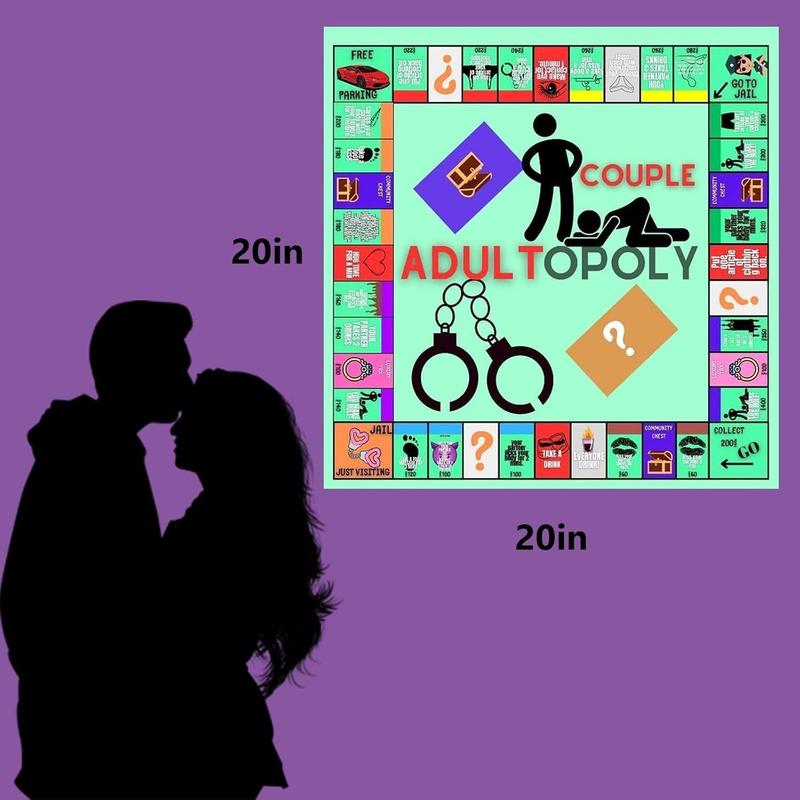 Adultopoly Board Game, Couple Adultopoly Board Game, Couple Game Card Board Game Props, Couple Games for Date Night Ideas