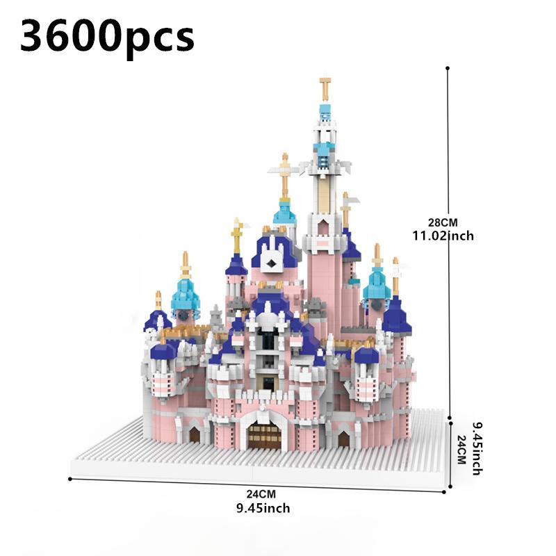 3600pcs set Castle Building Block Set, Creative Particle Building Block Toy, Assembling Gift For Kids