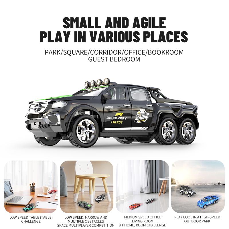 Mini RC Drift Car, 1 64 Scale Alloy Off-Road Truck, USB Rechargeable 2.4GHz Remote Control, Ideal Indoor & Outdoor Toy for Kids & Adults, Perfect Birthday Gift for Boys