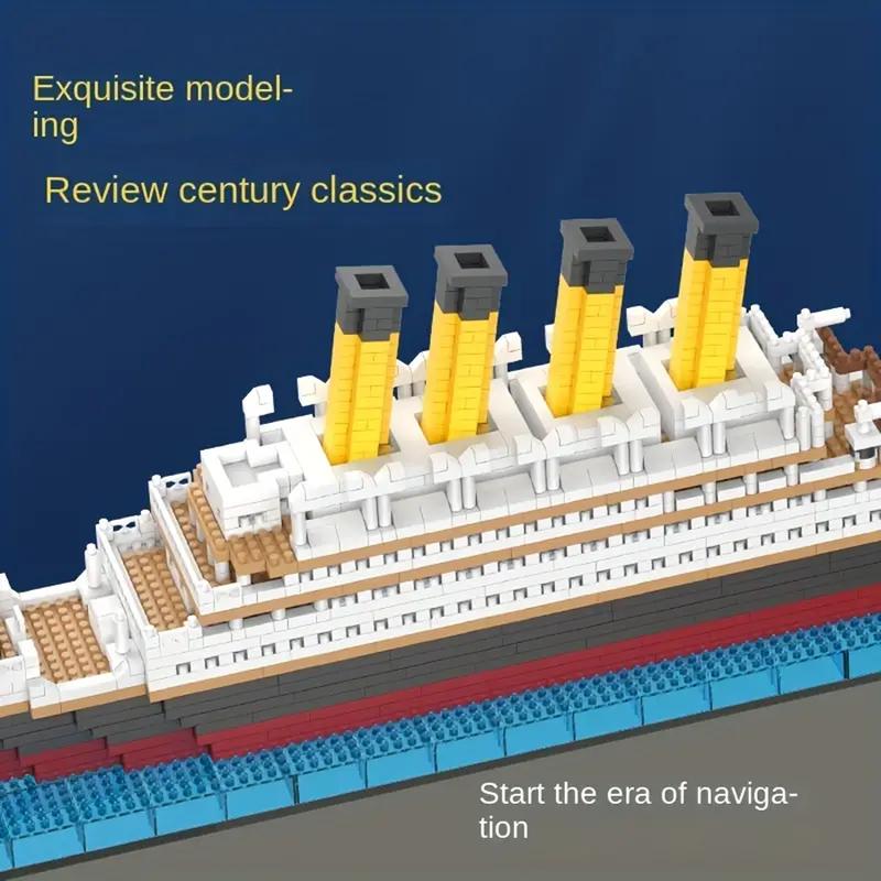 Titanic Ship Micro Mini Building Blocks Set, 1860pcs 3D Titanic Model Building Set Micro Mini Blocks, DIY Bricks Toys Gift for Adults and Kids Age 12+