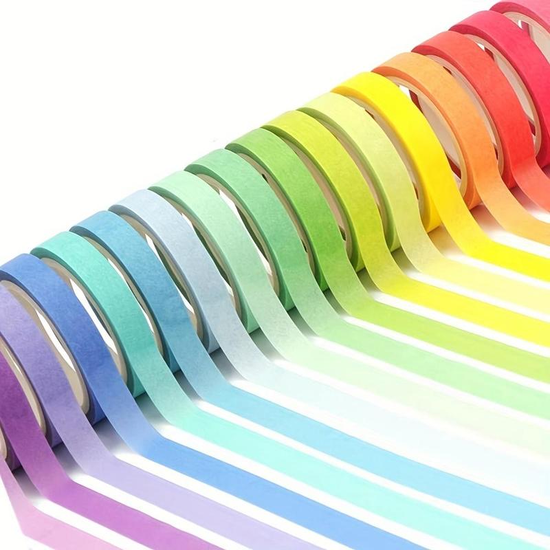 20pcs Solid Color Tapes, Creative Versatile DIY Educational Supplies For Scrapbooking & Crafts