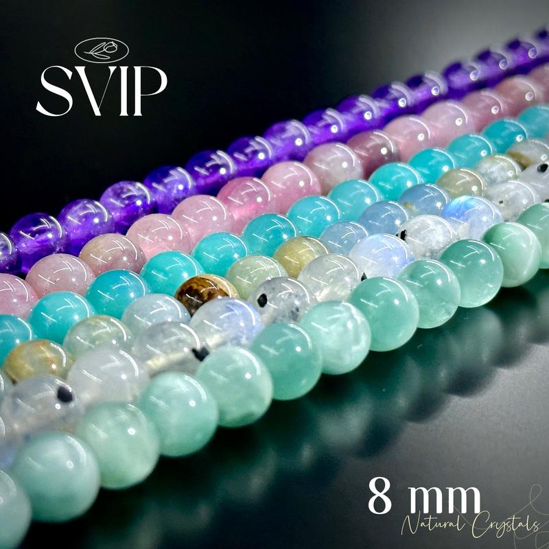 KEVI-DIYHigh Quality Natural Crystal Beads | 1 Strand (47 PCS) for 2 Bracelets | SVIP