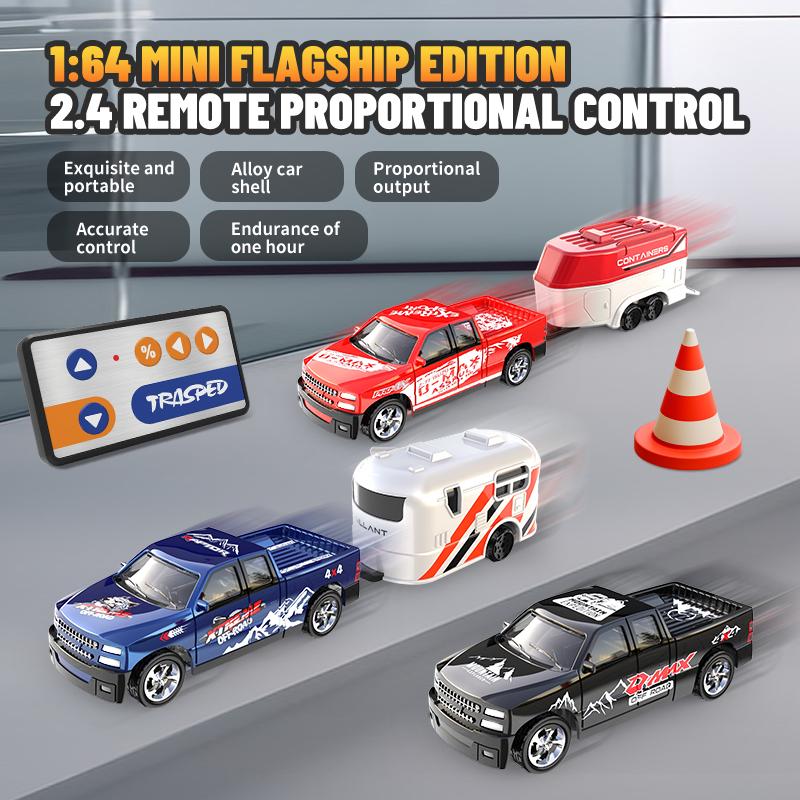 Mini RC Drift Car, 1 64 Scale Alloy Off-Road Truck, USB Rechargeable 2.4GHz Remote Control, Ideal Indoor & Outdoor Toy for Kids & Adults, Perfect Birthday Gift for Boys