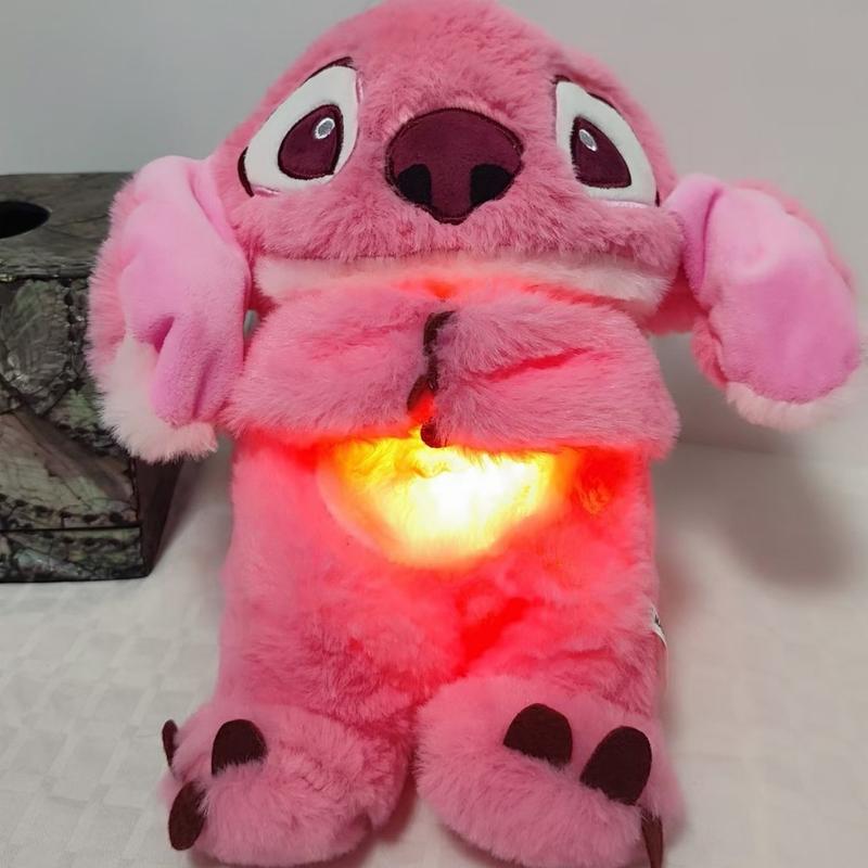 Stit-ch Breathing Stuffed Animal Sleeping Plush  Breathing with Realistic Breathing Rising and Falling and Soothing Music Lights