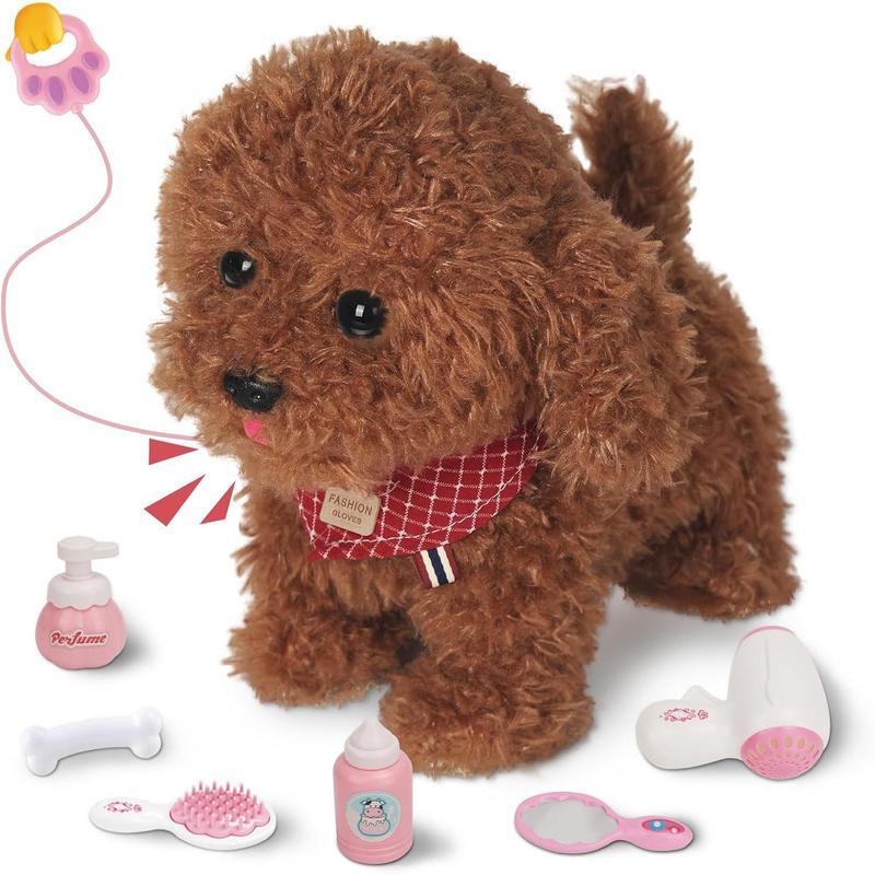 Puppy Toys for Kids, Toy Dogs That Walk and Bark, Walking Dog Toy for Kids with Leash, Interactive Stuffed Puppy with Remote Control, for Girls and Boys Aged 3-7 Year Old