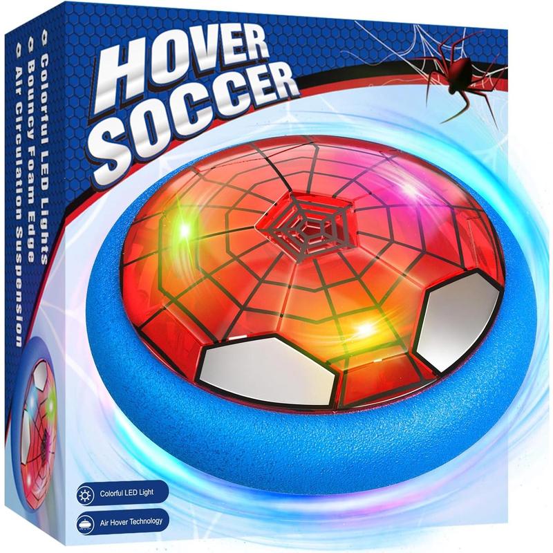 2 Pack Hover Soccer Ball with 8 Pcs Batteries, Air Floating Soccer Toy with LED Lights and Foam Bumper, Indoor Games for Kids 4-8-12, Toys Gifts for 3 4 5 6 7 8 9 Year Old Boys Girls