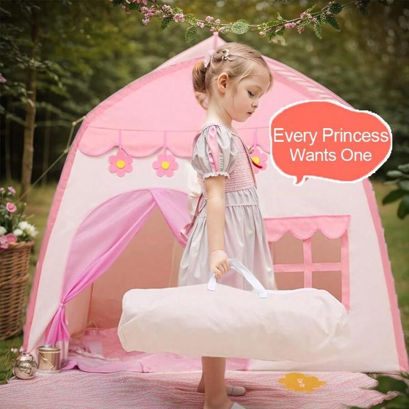 Princess Castle Design Play Tent, Portable Foldable Play House Tent, Indoor & Outdoor Play Tent for Role Playing, Birthday Gift, Party Supplies