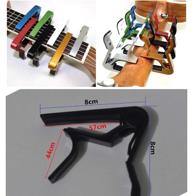 Guitar Picks Guitar Capo Acoustic Guitar Accessories Trigger Capo Key Clamp Black With 6 Pcs Guitar Picks