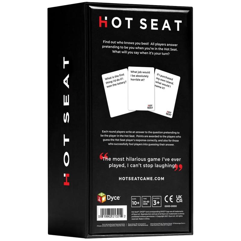 HOT SEAT Party Game + Expansion Set - The Family Card Game That's All About You - for Kids, Tweens, Teens, College Students, Adults - Perfect for Fun Parties and Board Games Night with Your Group