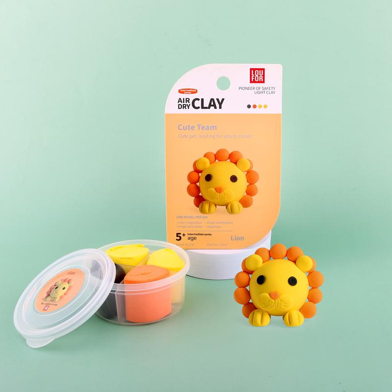 DIY Air Clay 12 in 1 Cute Pets Craft Kit - Soft and Ultra Light, Safe and Non-Toxic