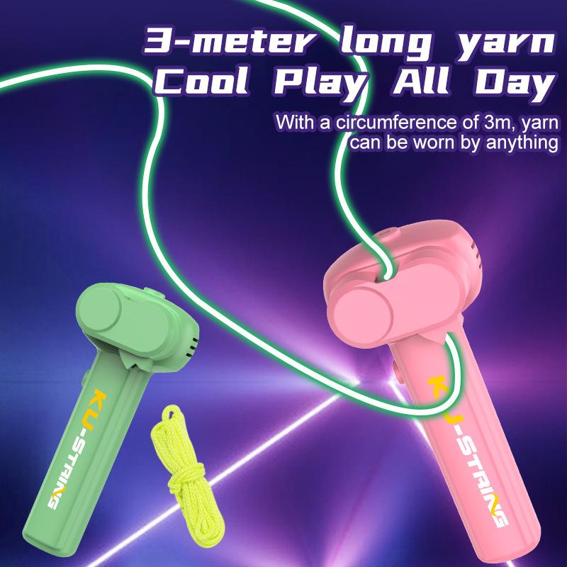 Glow in The Dark Rope Launcher Propeller.Hand held Novelty Fun Lasso Pressure Reducer.Glow in The Dark Loop Rope Game Shooter String Toy.Birthday Christmas Ideal Gift.