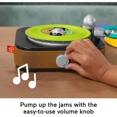 Fisher-Price Rockin' Record Player Musical Toy for Preschool Pretend Play