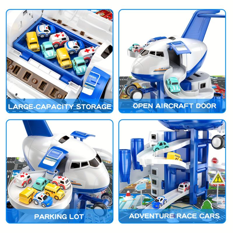 Baby Home Kids Airplane Car Toys Simulation Inertia Aircraft Music Stroy With Light Passenger Plane Diecasts Kids Educational Toy