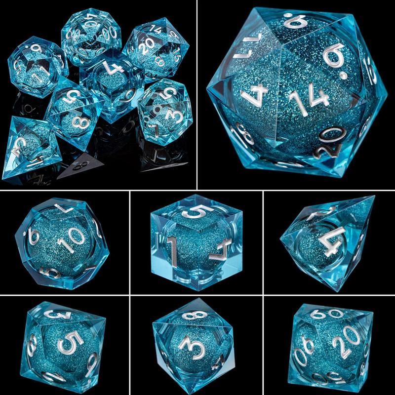 Polyhedral Dice Set, 7 Counts set Sand Core Dice, D&D Game Dice, Tabletop Game Accessories, Gaming Supplies, Gift for D&D Game Enthusiasts