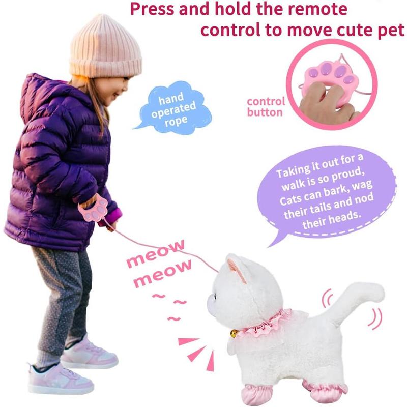 Puppy Toys for Kids, Toy Dogs That Walk and Bark, Walking Dog Toy for Kids with Leash, Interactive Stuffed Puppy with Remote Control, for Girls and Boys Aged 3-7 Year Old