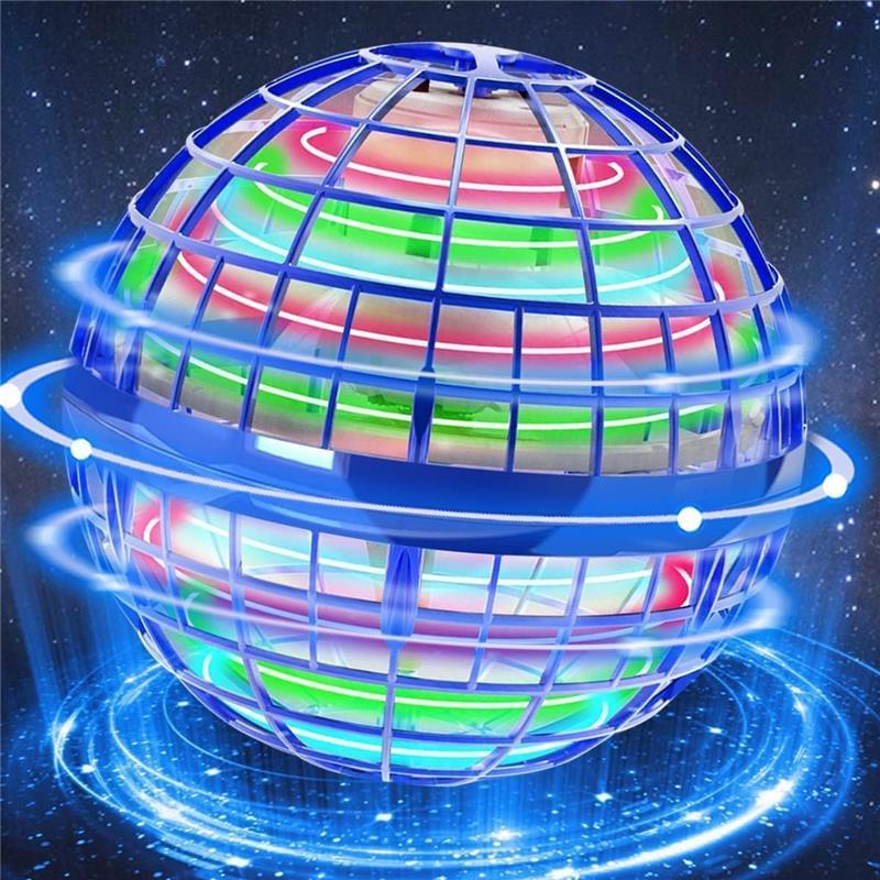 Flying Orb Ball Toy Flying Orb Hover Drone Cosmic Globe Boomerang Galaxy Ball with LED Light Cool Mini Galactic Sphere Controlled Globe for Kids