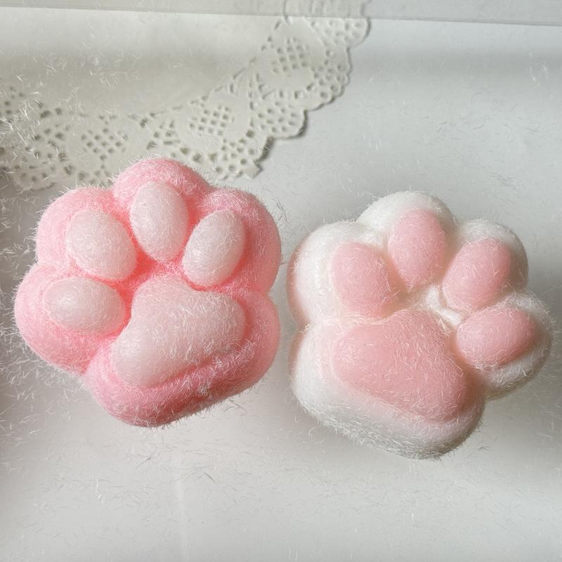 2 Pack Handmade Catpaw Taba Squishy Stress Relief Toy - Ultra Soft and Unique Gift for Kids or Adults