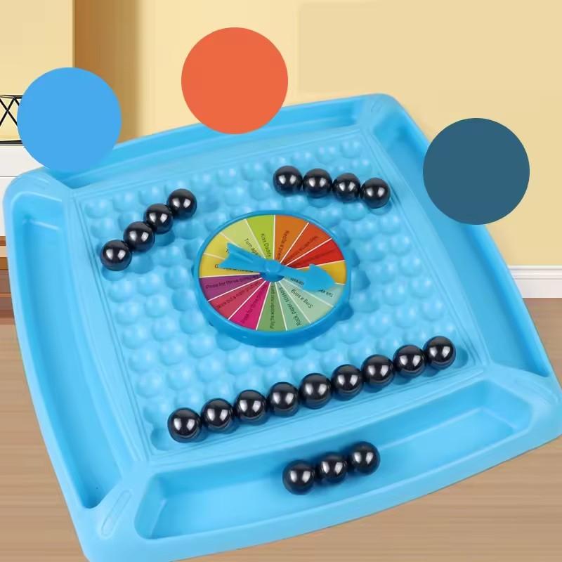 Magnetic Tabletop Family Game Set – Fun Multiplayer Strategy Game with Punishment Wheel, Portable Board and Storage Bag