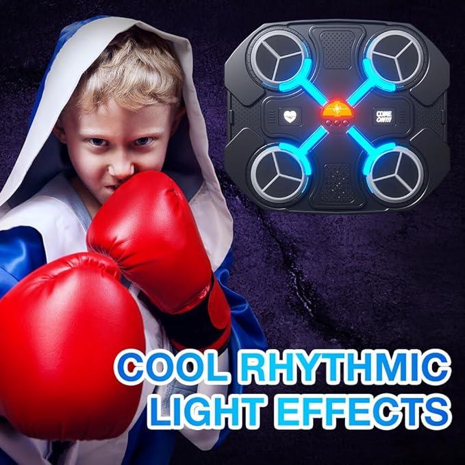 Music Boxing Machine Sport Toys for Kids,Wall Mounted Bluetooth Smart Punching Target Toys,Training Pad Toy with Boxing Glove,Ideas Toys for Boys Girls Kids 3 4 5 6 7 8 9 10 11 12+ Years Old