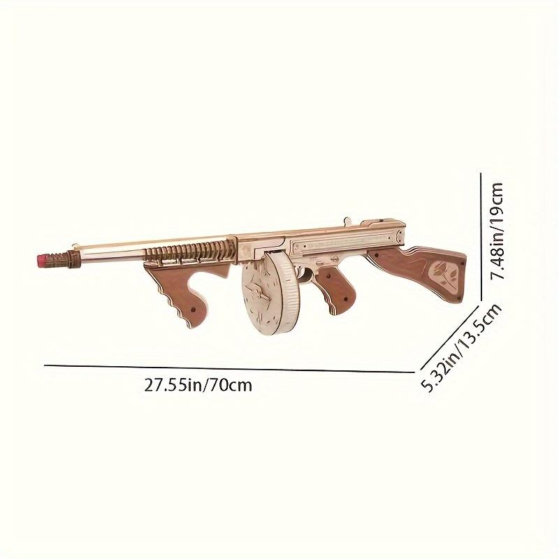 Robotime Rokr Thompson Submachine Gun Toy Building Set - Engaging 3D Wooden Puzzle with Detailed Design, Premium Quality LQB01 Submachine Gun