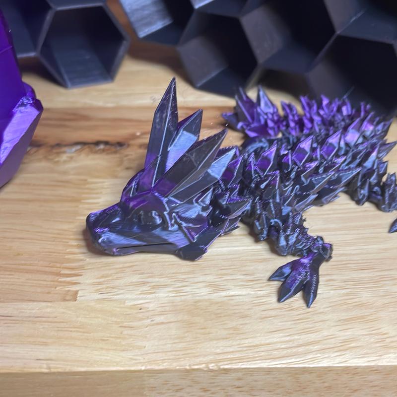 Dragon Figurines articulated with egg, 3D Printed