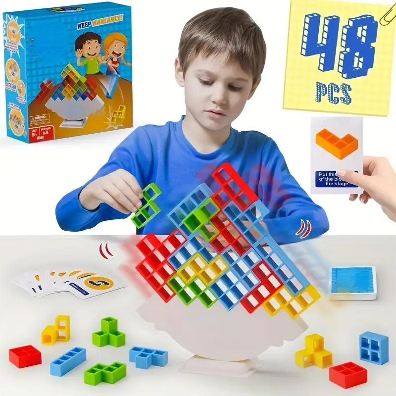 Fun Balance Stacking Building Blocks Board Game For Kids Adults Friends Team Dorm Family Game Night And Partie Christmas, Halloween Gift