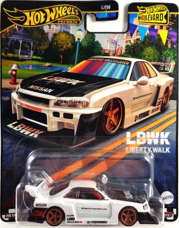 Hot Wheels Premium Boulevard LB-ER34 Super Silhouette Nissan Skyline (White) 1:64 Die-cast with protector